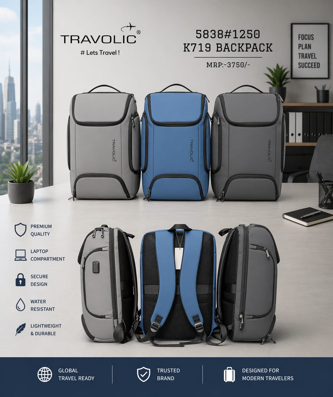 TRAVOLIC K719 Smart Travel Backpack